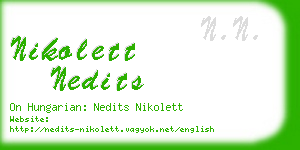 nikolett nedits business card